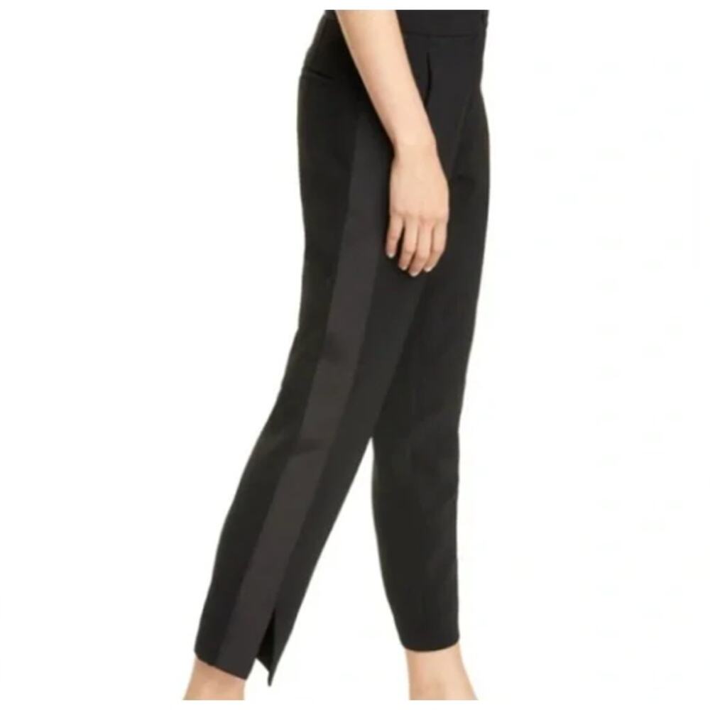 rag & bone Black Ankle-Length Tuxedo Stripe Pants